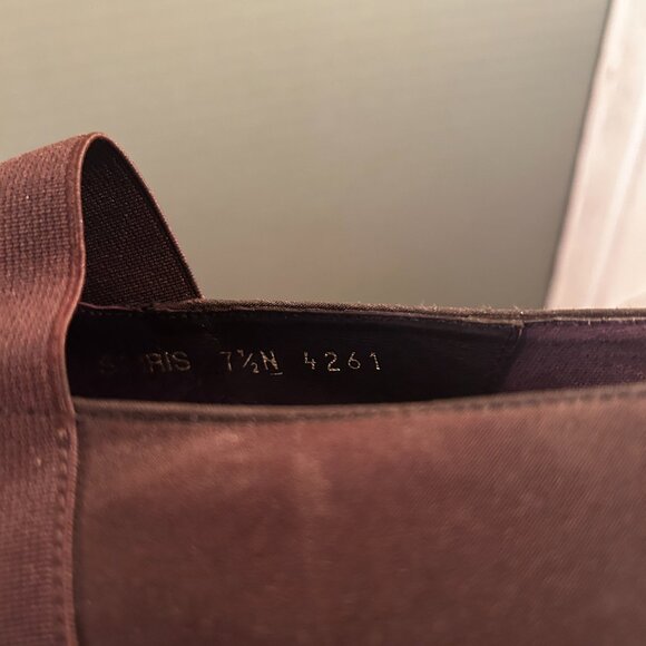 Donald J Pliner Womens Loafer Brown Fabric Block Heels Square Toe Slip On 7.5 - Picture 8 of 10